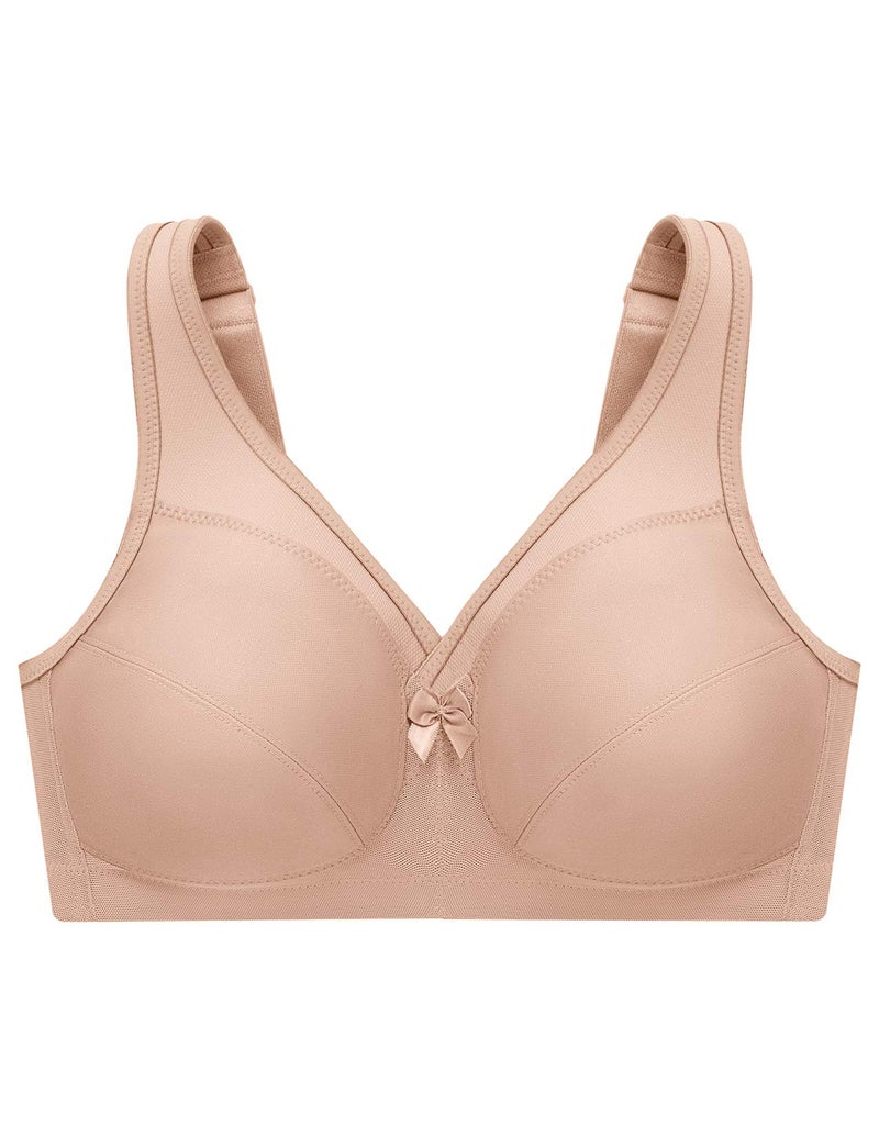 Glamorise Full Figure Plus Size MagicLift Active Support Bra Wirefree #1005 CafÃ© - Image 3